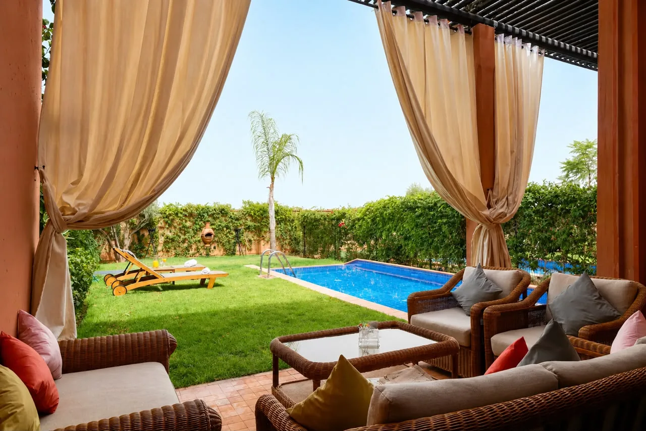 Vue principale du villa 3 chambres à louer à Marrakech – Route de l'Ourika